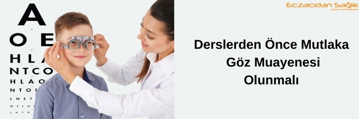 Derslerden Önce Göz Muayenesi